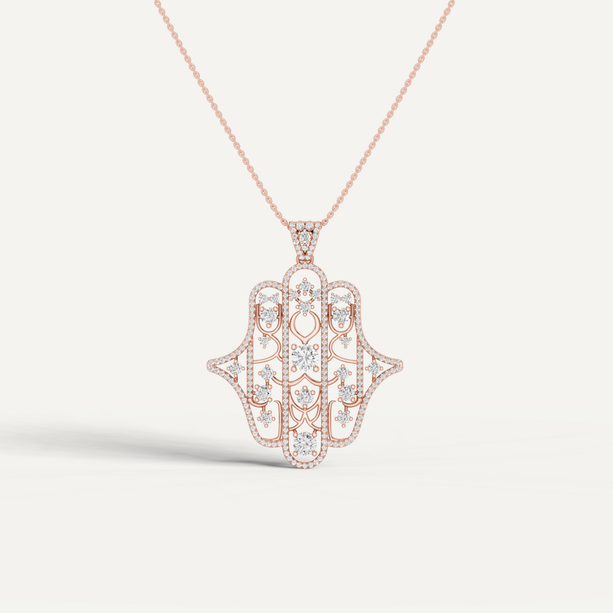 Amuletto, Hamsa Hand Pendant in 14K Rose Gold