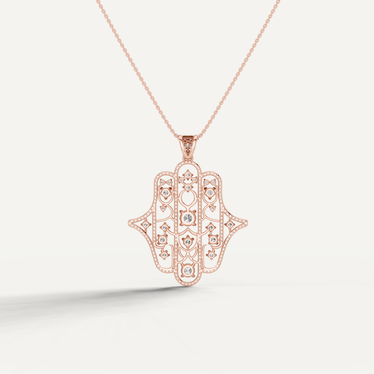 Amuletto, Hamsa Hand Pendant in 14K Rose Gold