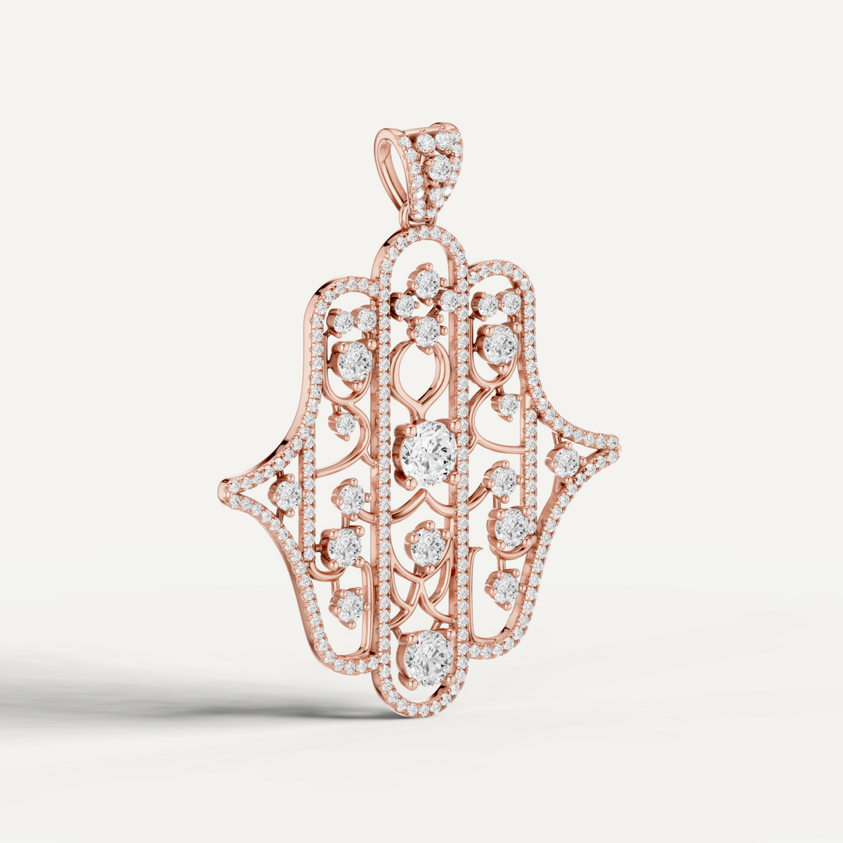 Amuletto, Hamsa Hand Pendant in 18K Rose Gold