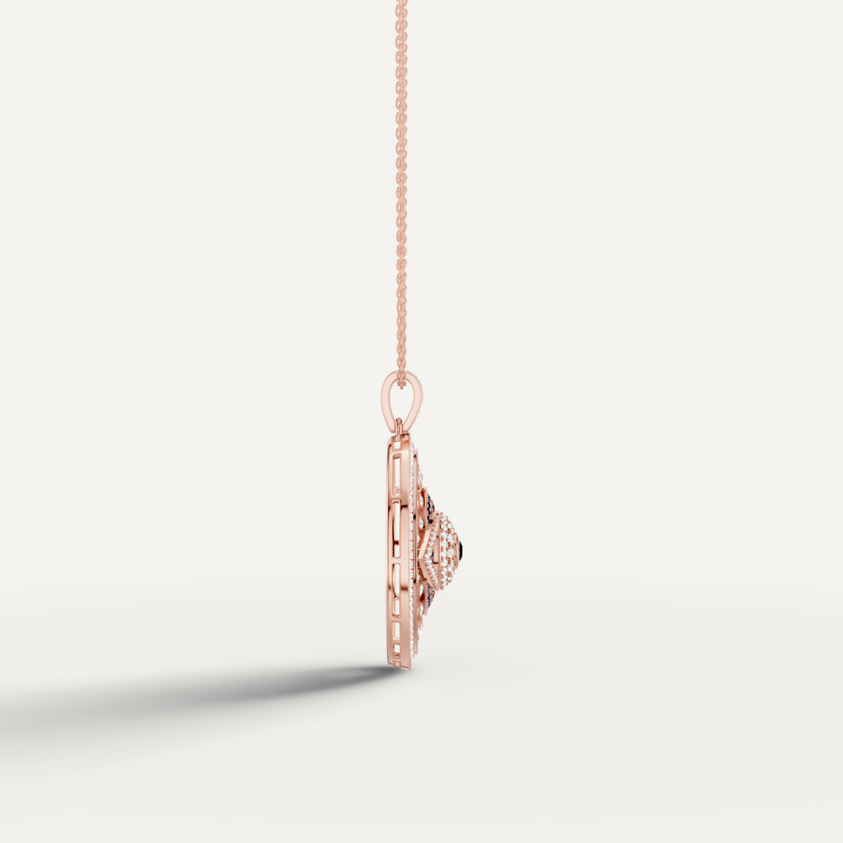 Occulux, Evil Eye Pendant in 18K Rose Gold