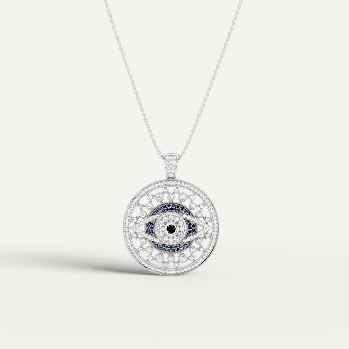Occulux, Evil Eye Pendant in 18K White Gold