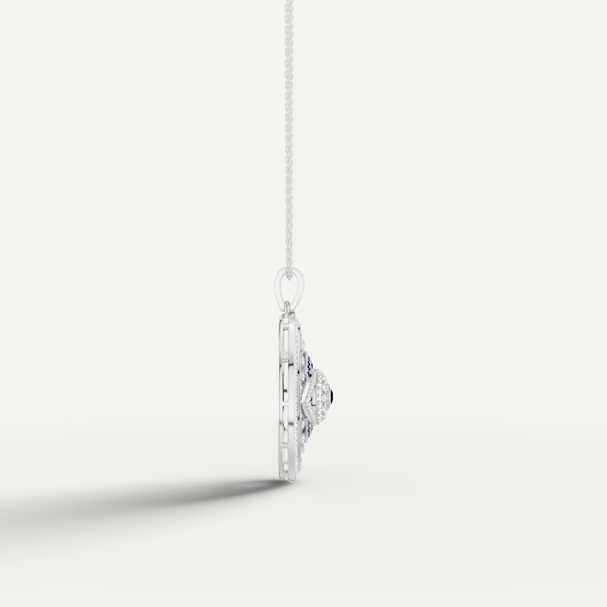 Occulux, Evil Eye Pendant in 18K White Gold