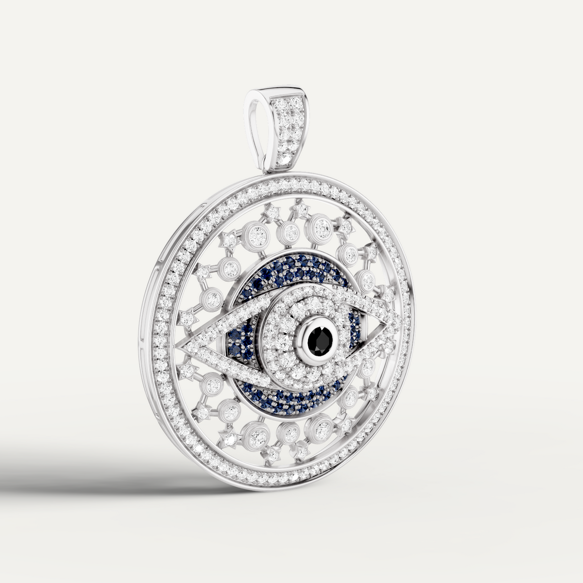 Occulux, Evil Eye Pendant in 18K White Gold