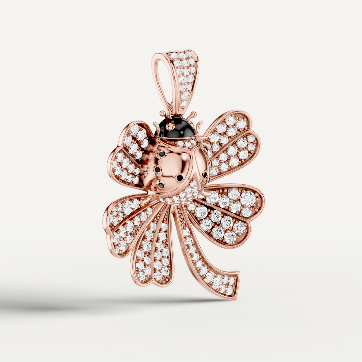 Lady Luck, Clover Leaf Pendant in 14K Rose Gold