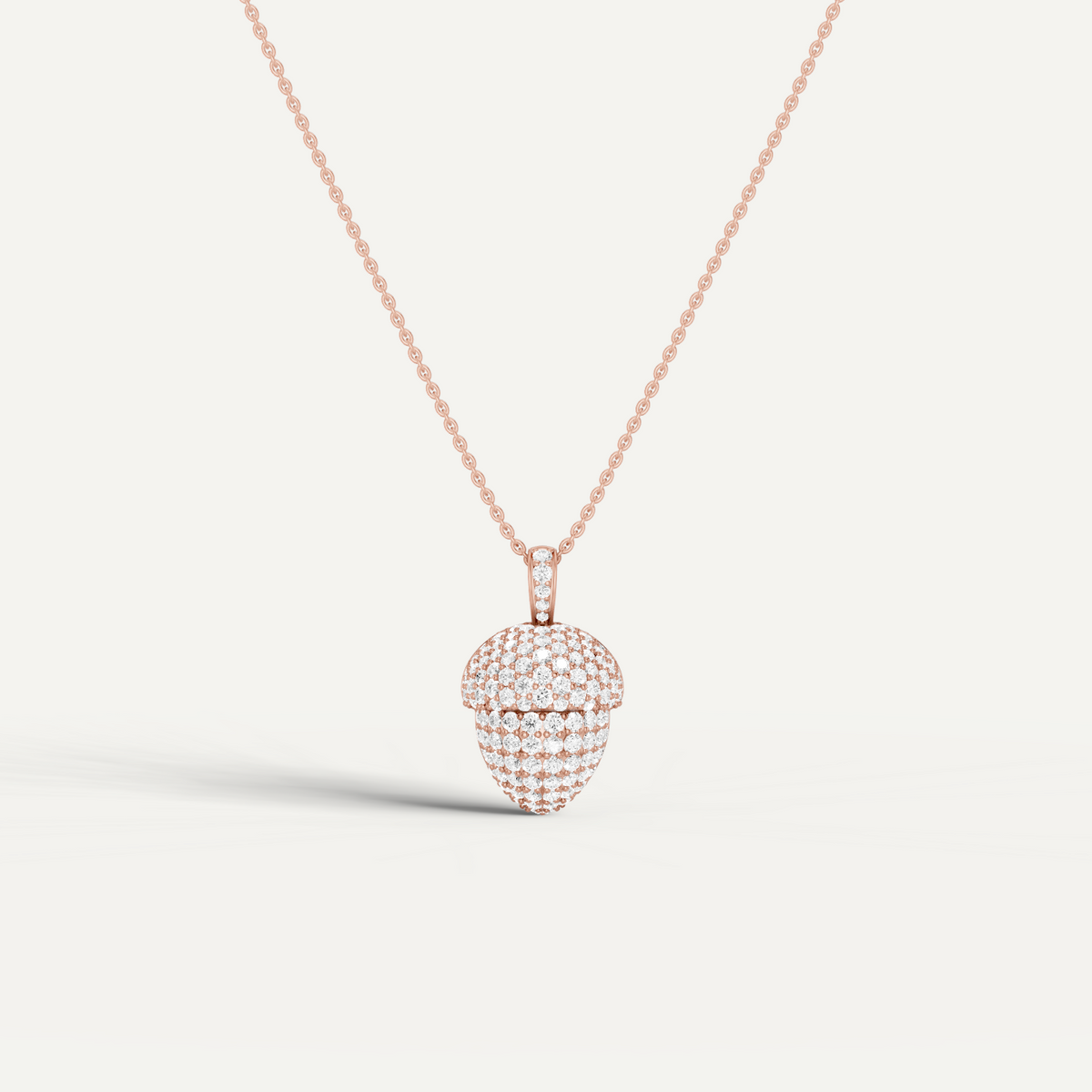 Oaklore, Acorn Pendant in 14K Rose Gold