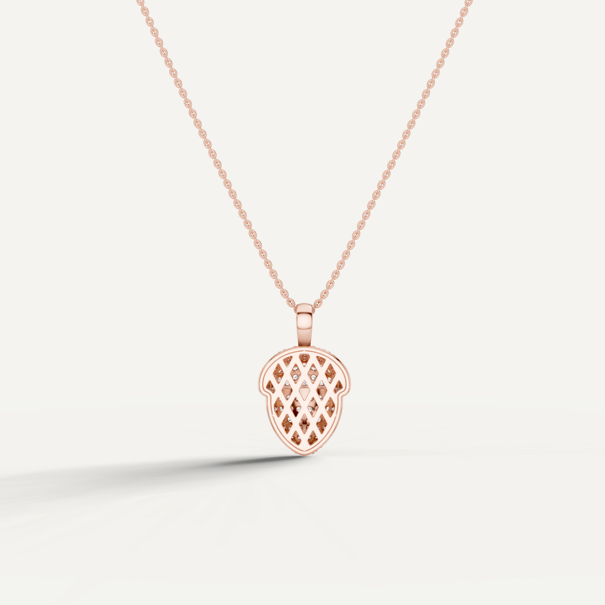 Oaklore, Acorn Pendant in 14K Rose Gold