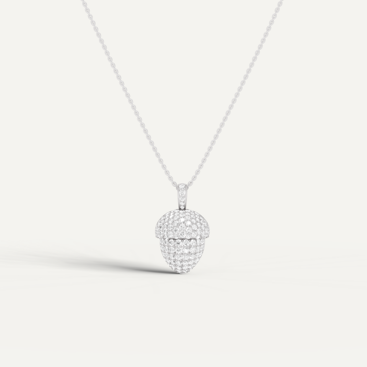 Oaklore, Acorn Pendant in 14K White Gold