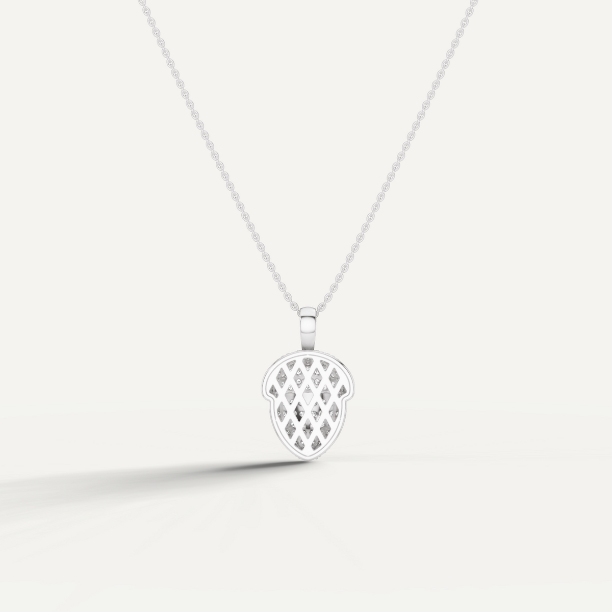 Oaklore, Acorn Pendant in 14K White Gold