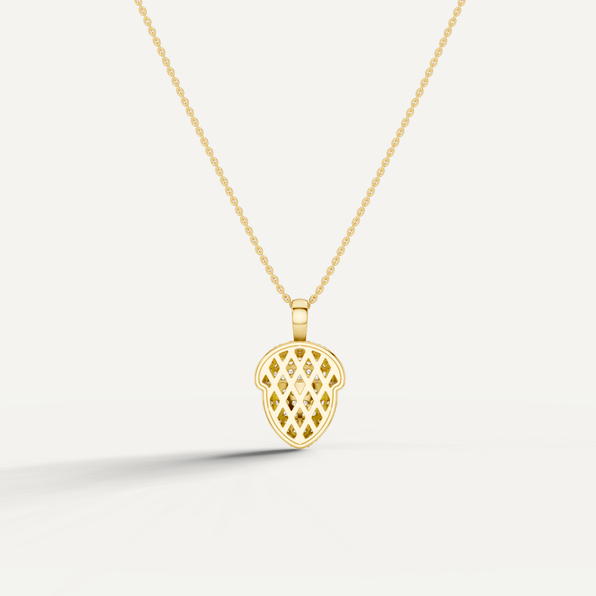 Oaklore, Acorn Pendant in 14K Yellow Gold