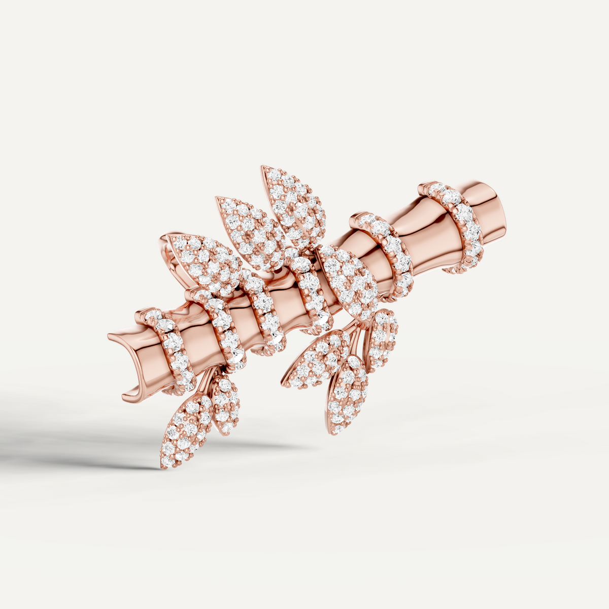 Flutia, Bamboo Pendant  in 18K Rose Gold