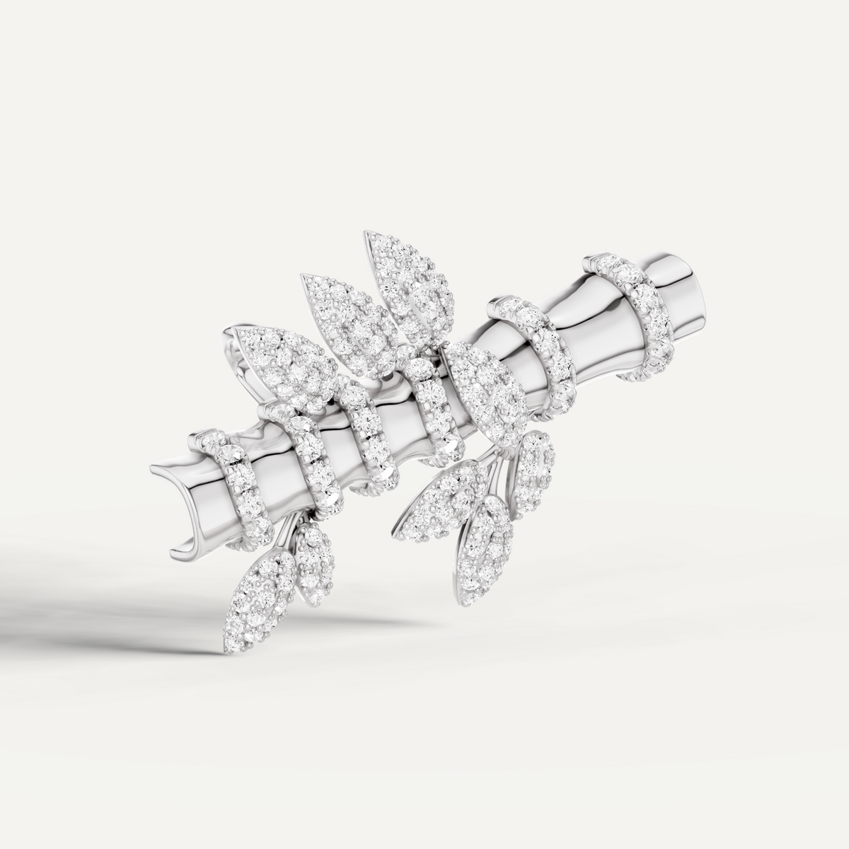 Flutia, Bamboo Pendant in 14K White Gold