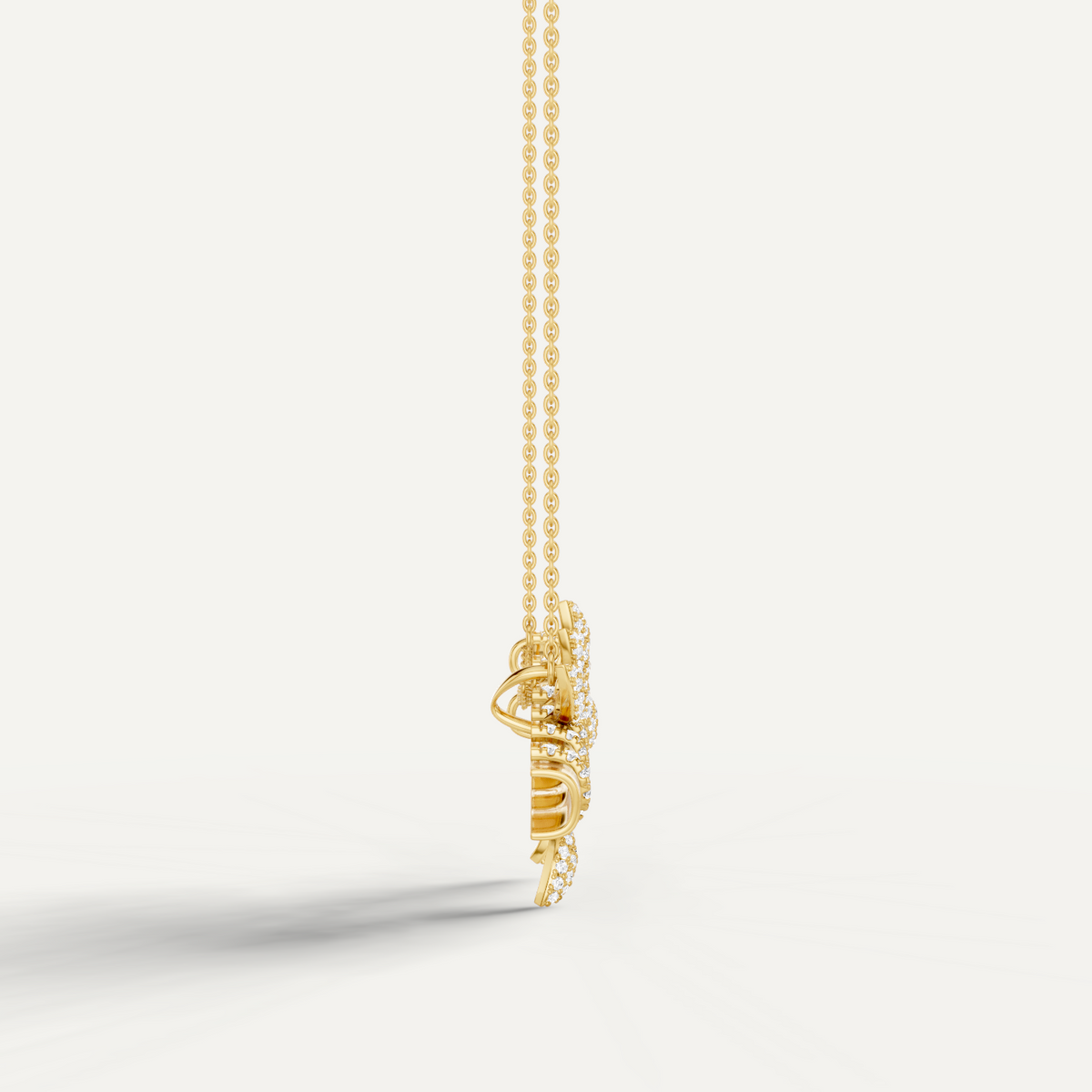 Flutia, Bamboo Pendant in 18K Yellow Gold