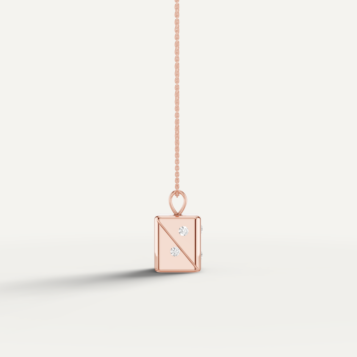 Risket, Dice Pendant in 18K Rose Gold