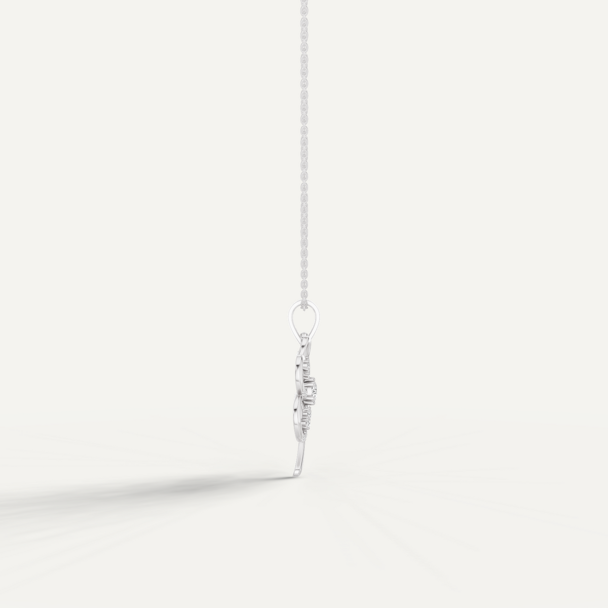 Folia, Clover Leaf Pendant in 18K White Gold