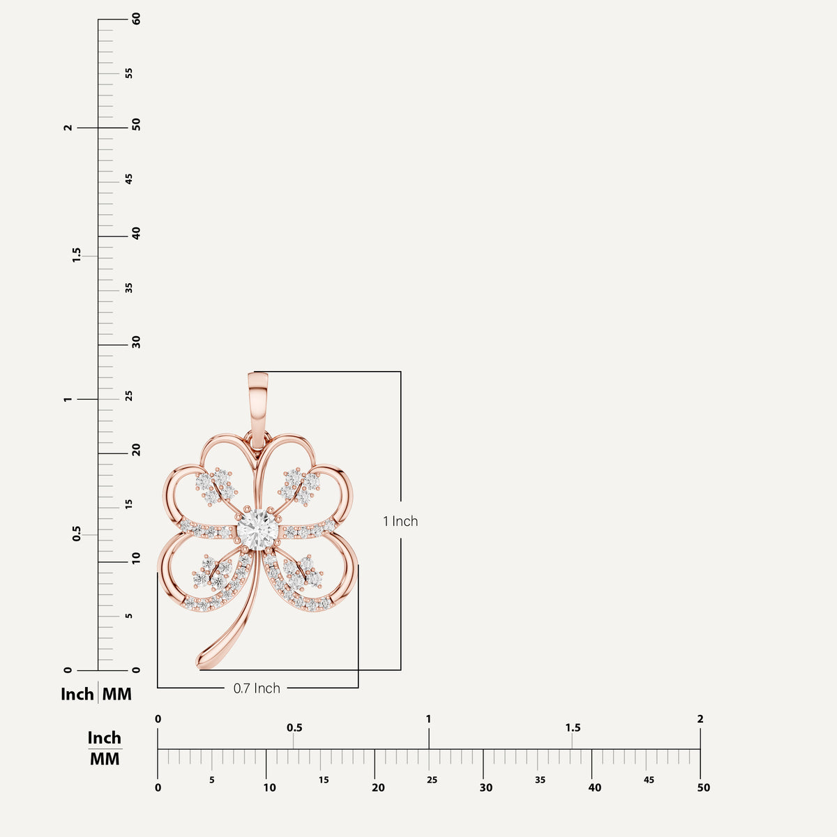 Folia, Clover Leaf Pendant in 14K Rose Gold