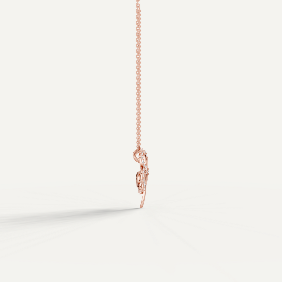 Felicia, Clover Leaf Pendant in 18K Rose Gold