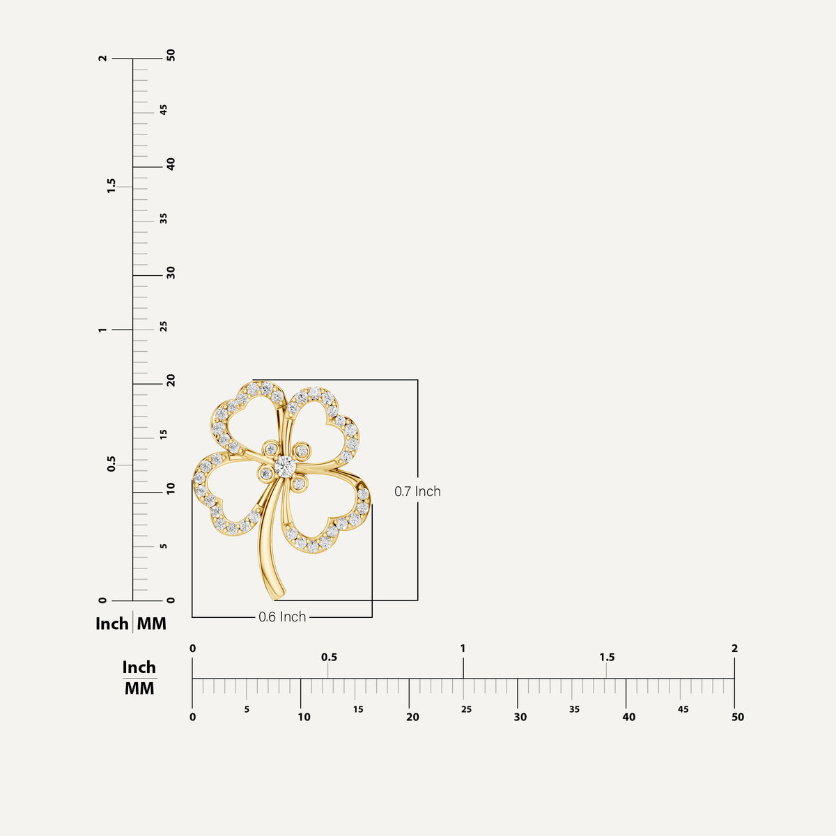 Felicia Clover Leaf Pendant in 18K Yellow Gold