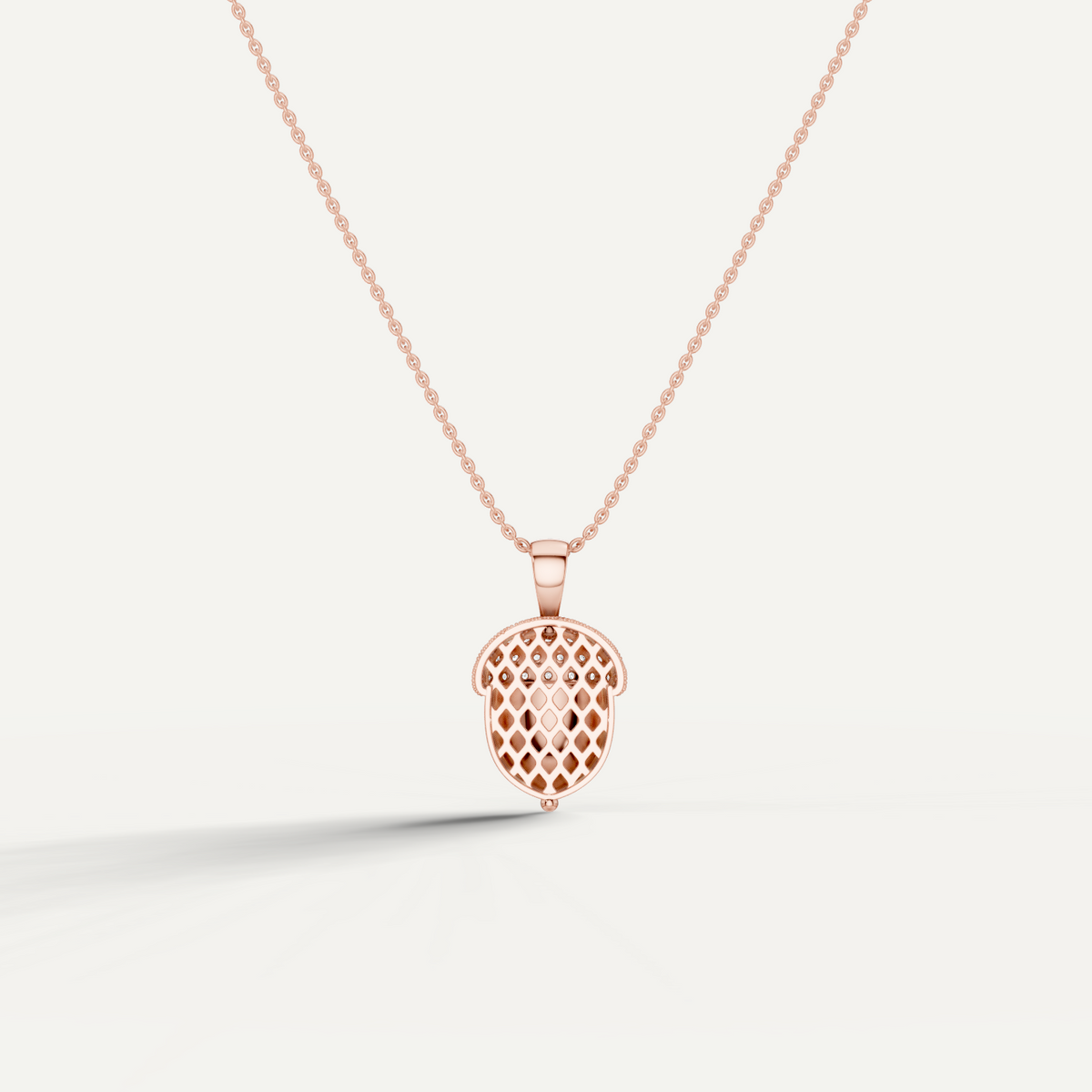 Acornia, Acorn  Pendant in 18K Rose Gold