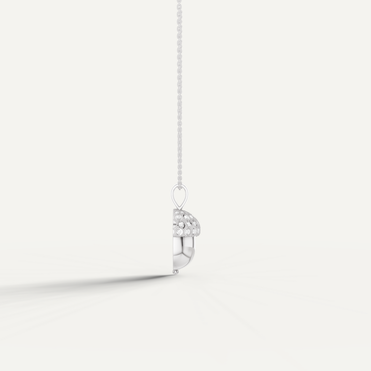 Acornia, Acorn Pendant in 18K White Gold