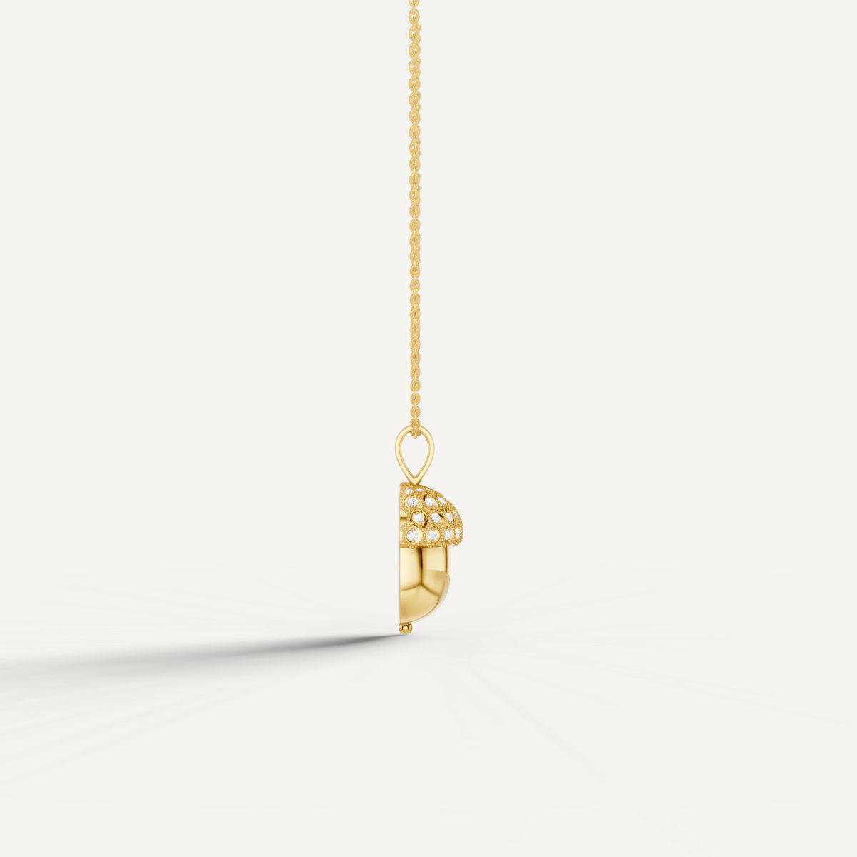 Acornia, Acorn Pendant in 18K Yellow Gold