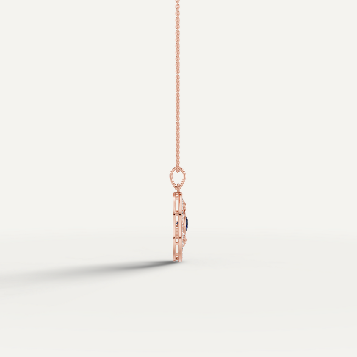 Nazaria, Evil Eye Pendant in 18K Rose Gold