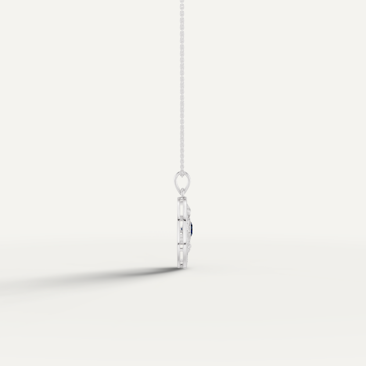 Nazaria, Evil Eye Pendant in 18K White Gold