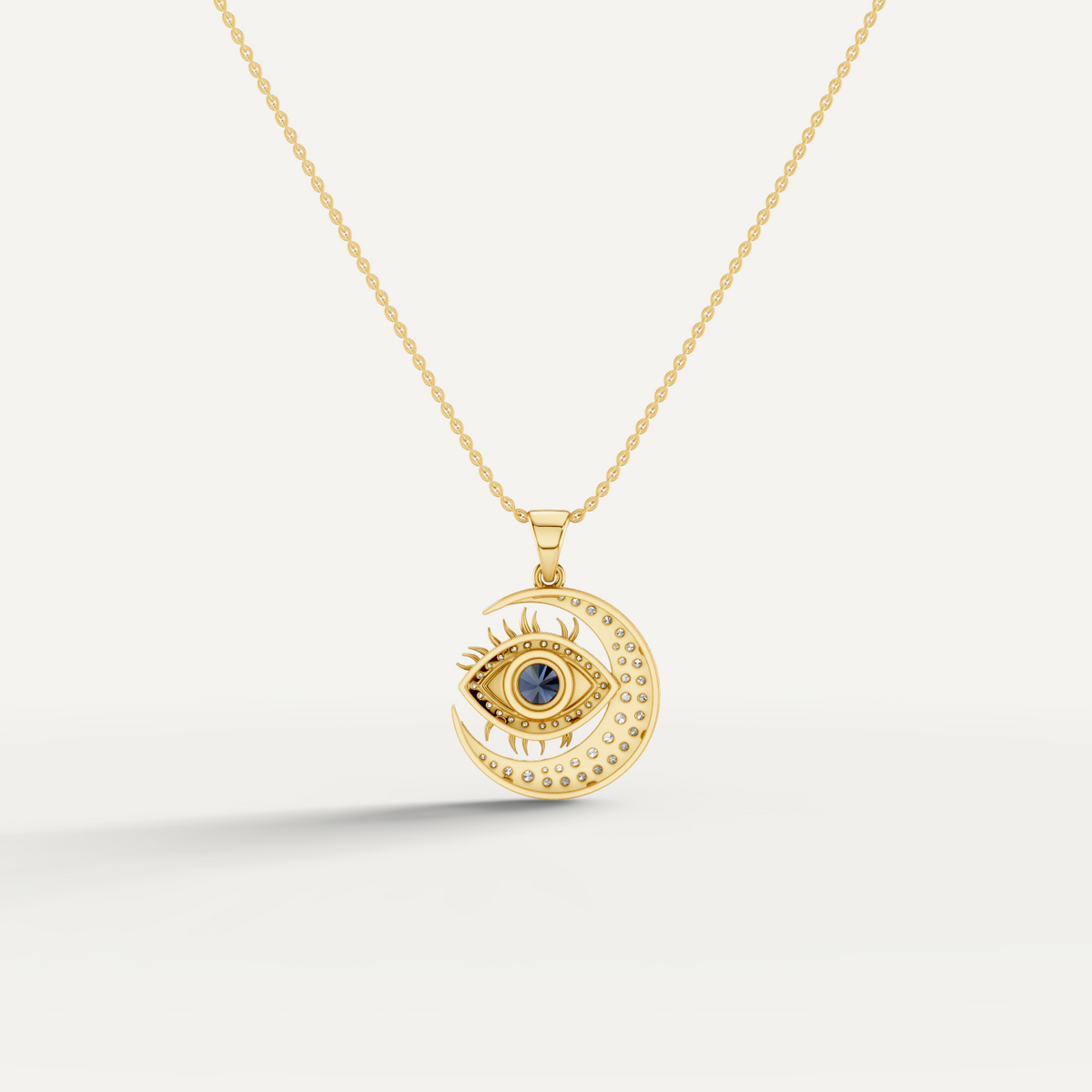 Nazaria, Evil Eye Pendant in 18K Yellow Gold