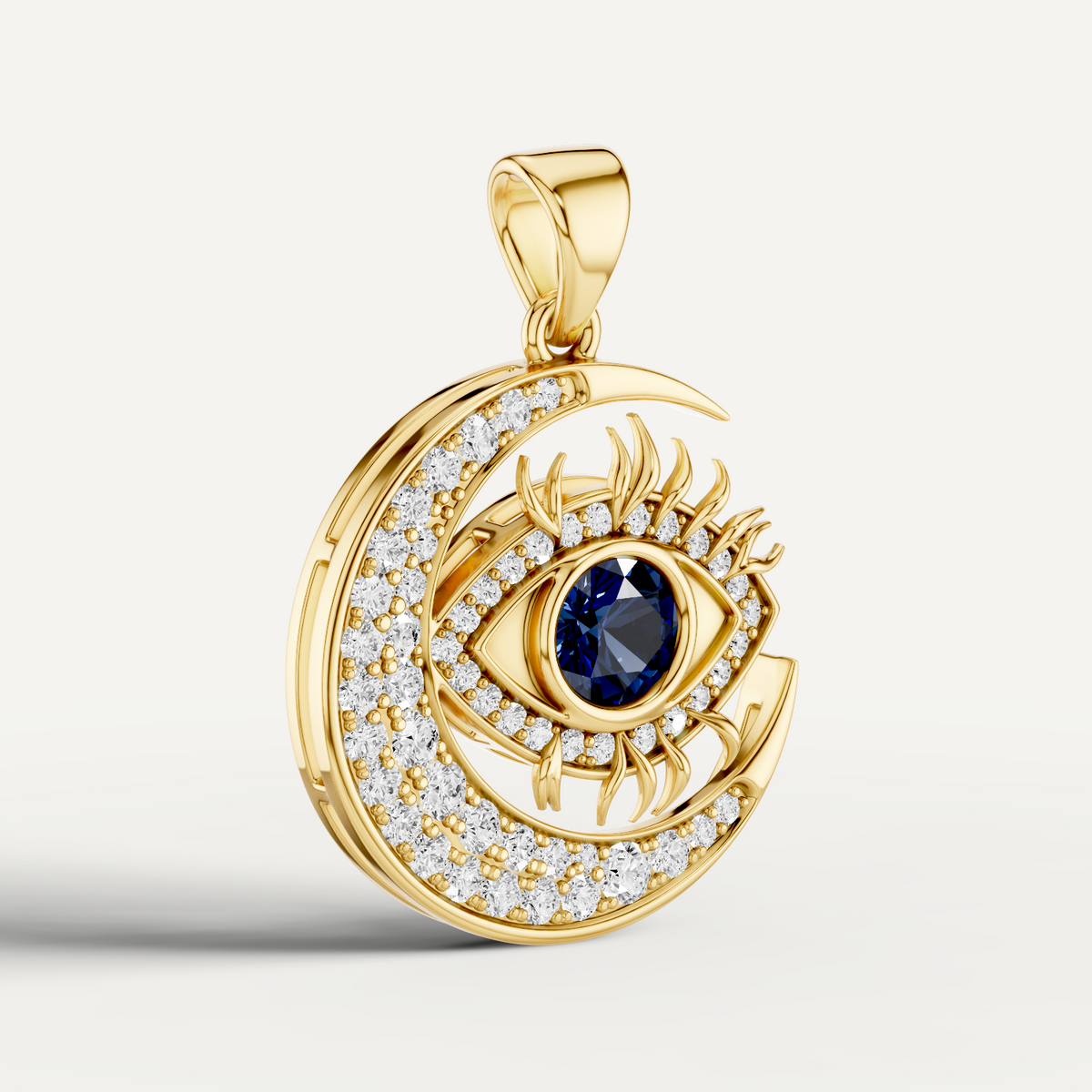 Nazaria, Evil Eye Pendant in 18K Yellow Gold