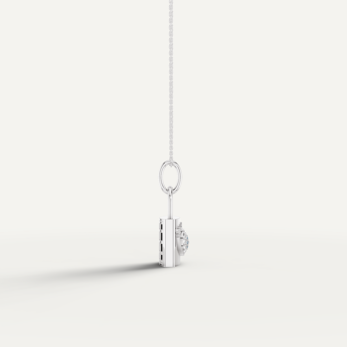 ILOCH, Evil Eye Pendant in 14K White Gold