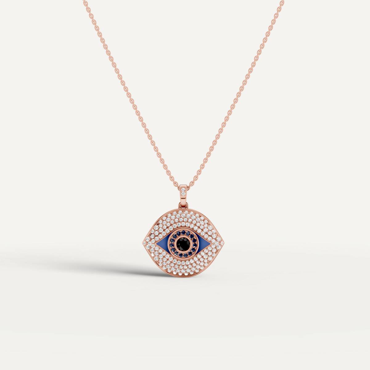 Iris, Evil Eye Pendant in 18K Rose Gold
