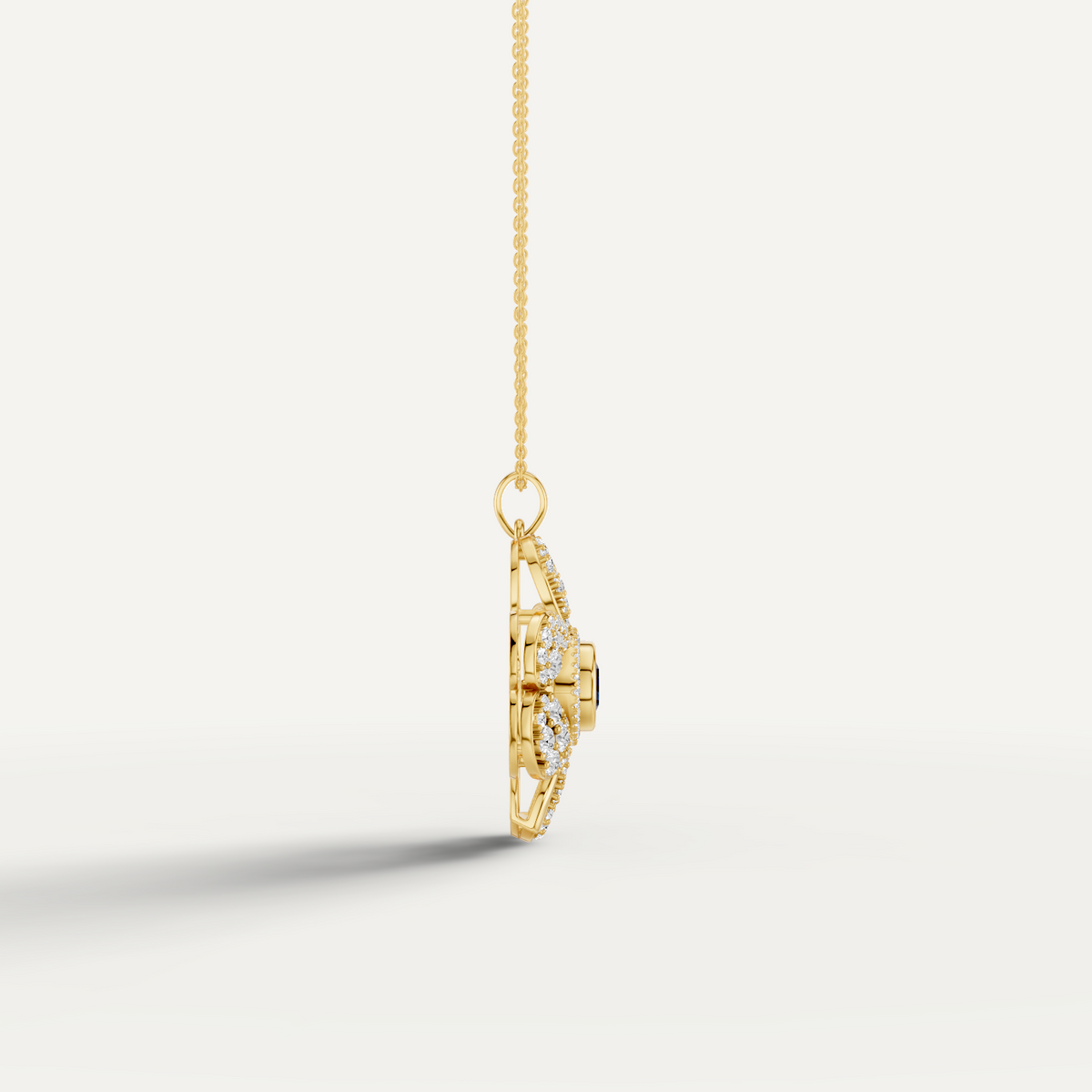 Plucky, Evil Eye Pendant in 14K Yellow Gold