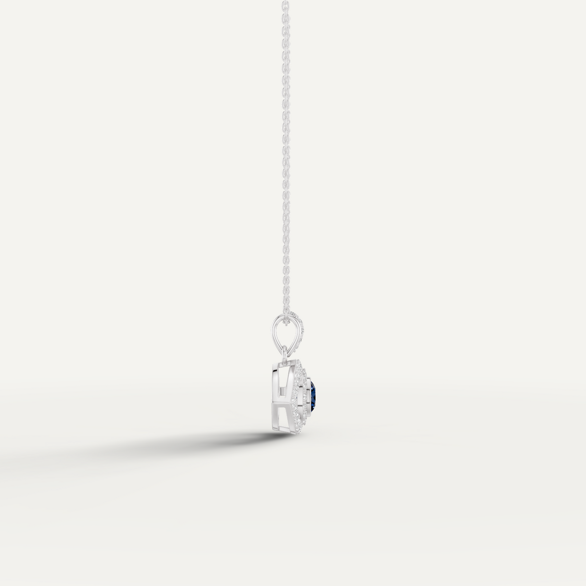 Nocturne, Evil Eye Pendant in 18K White Gold