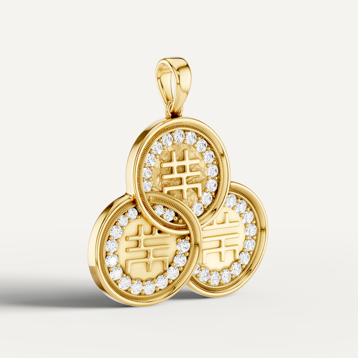 Chiclove, Feng Shui Pendant in 14K Yellow Gold