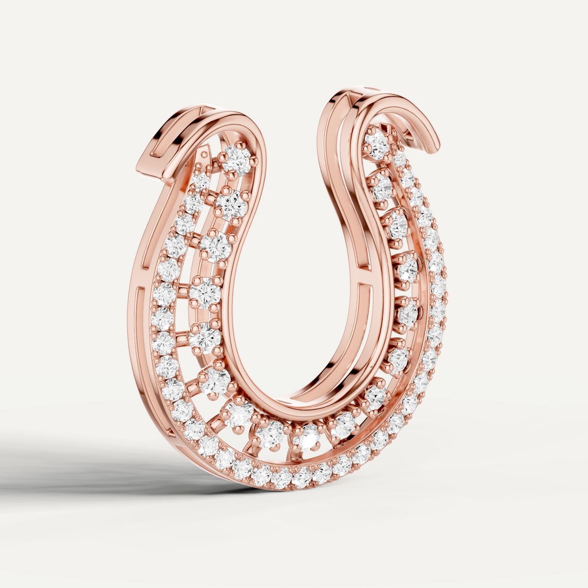 Luckspur, Horseshoe Pendant in 18K Rose Gold