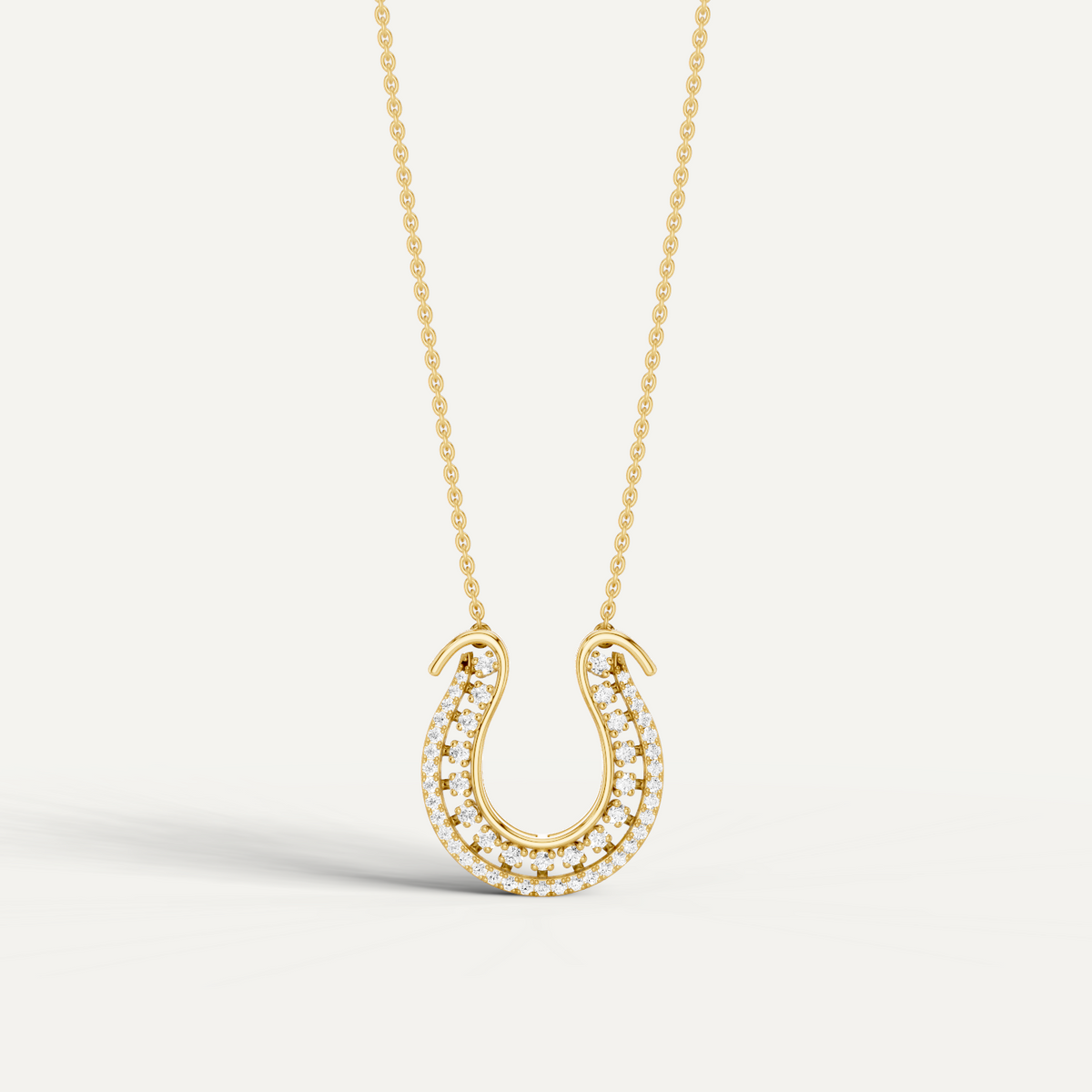 Luckspur, Horseshoe Pendant in 18K Yellow Gold