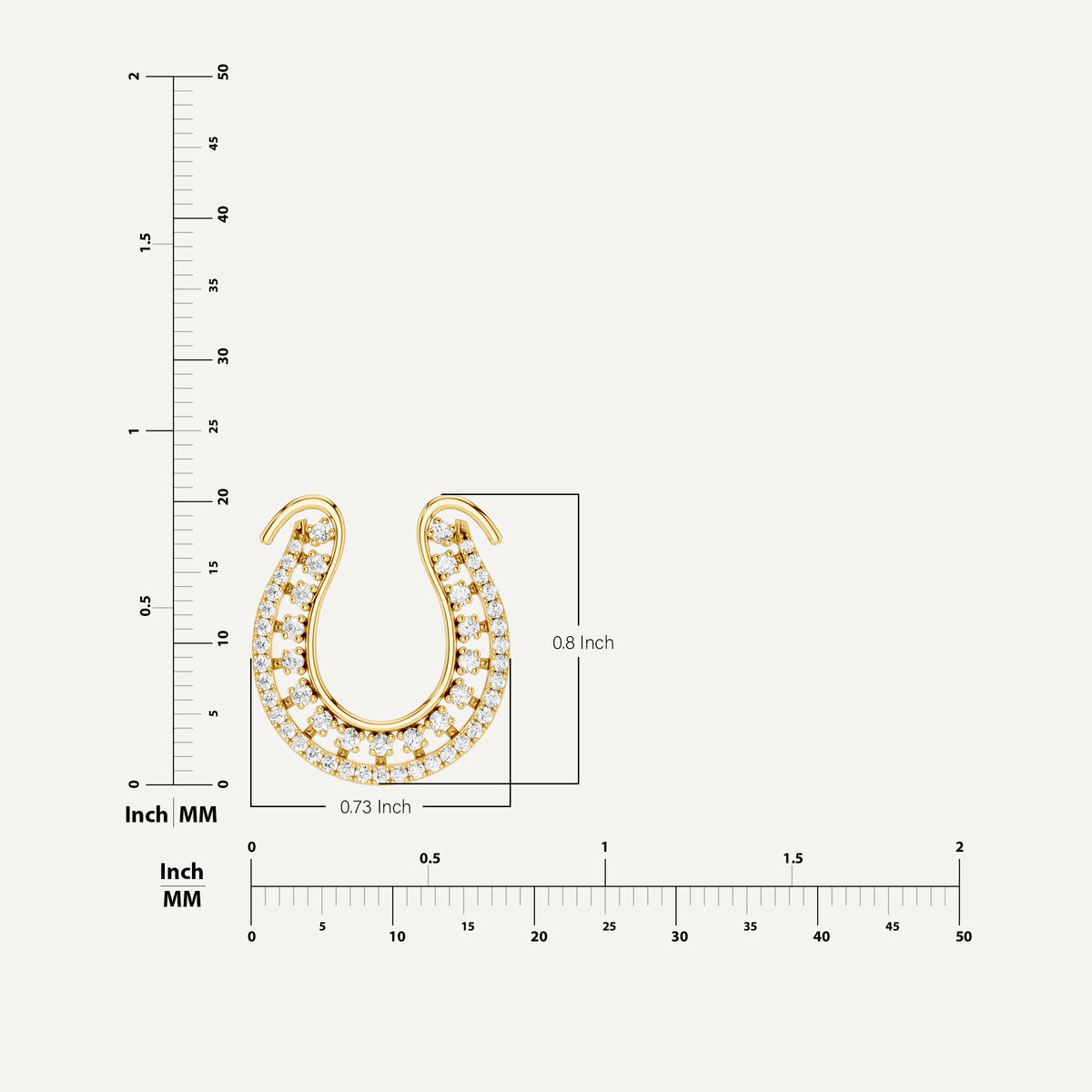 Luckspur, Horseshoe Pendant in 18K Yellow Gold