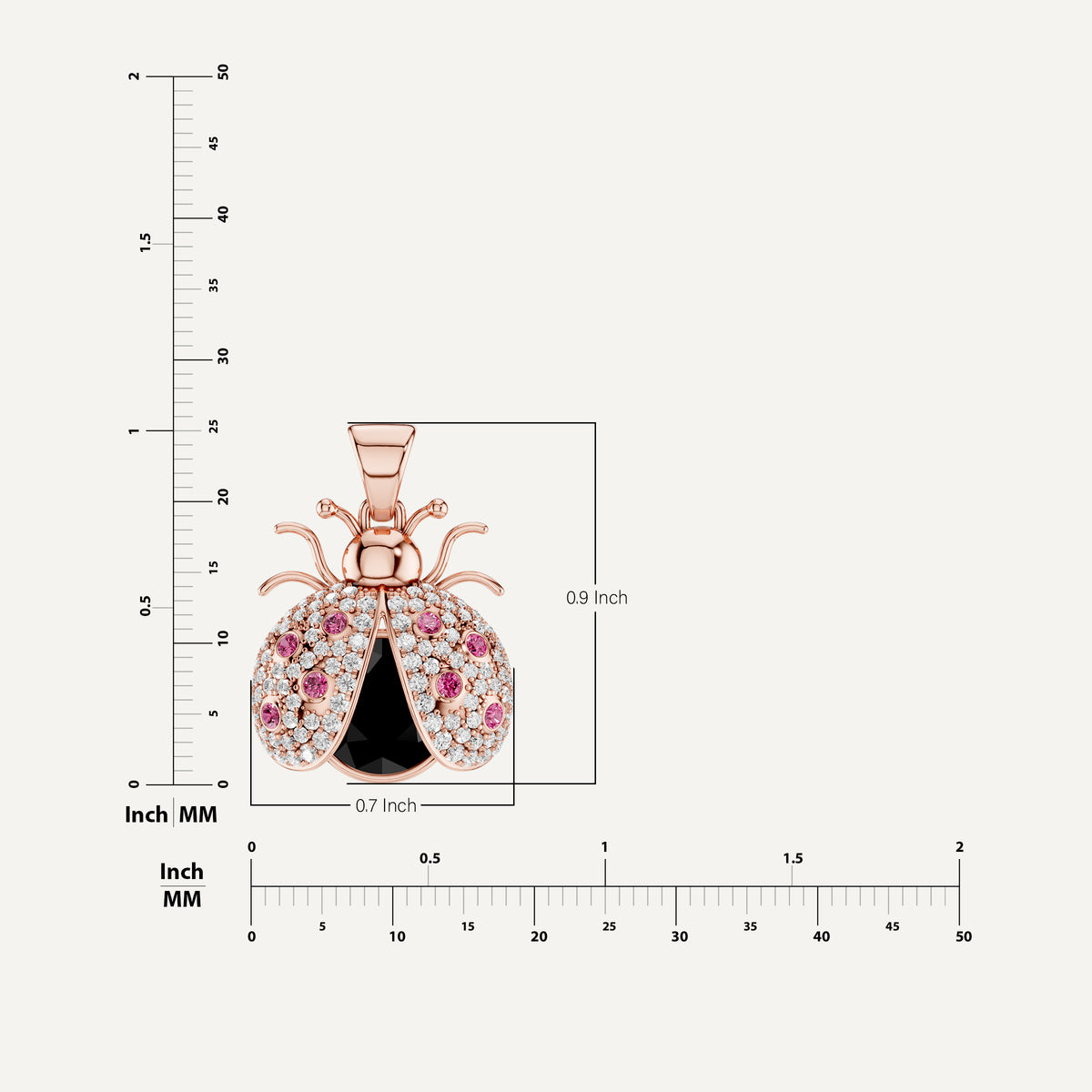 Miss Bug, Bug Pendant in 14K Rose Gold