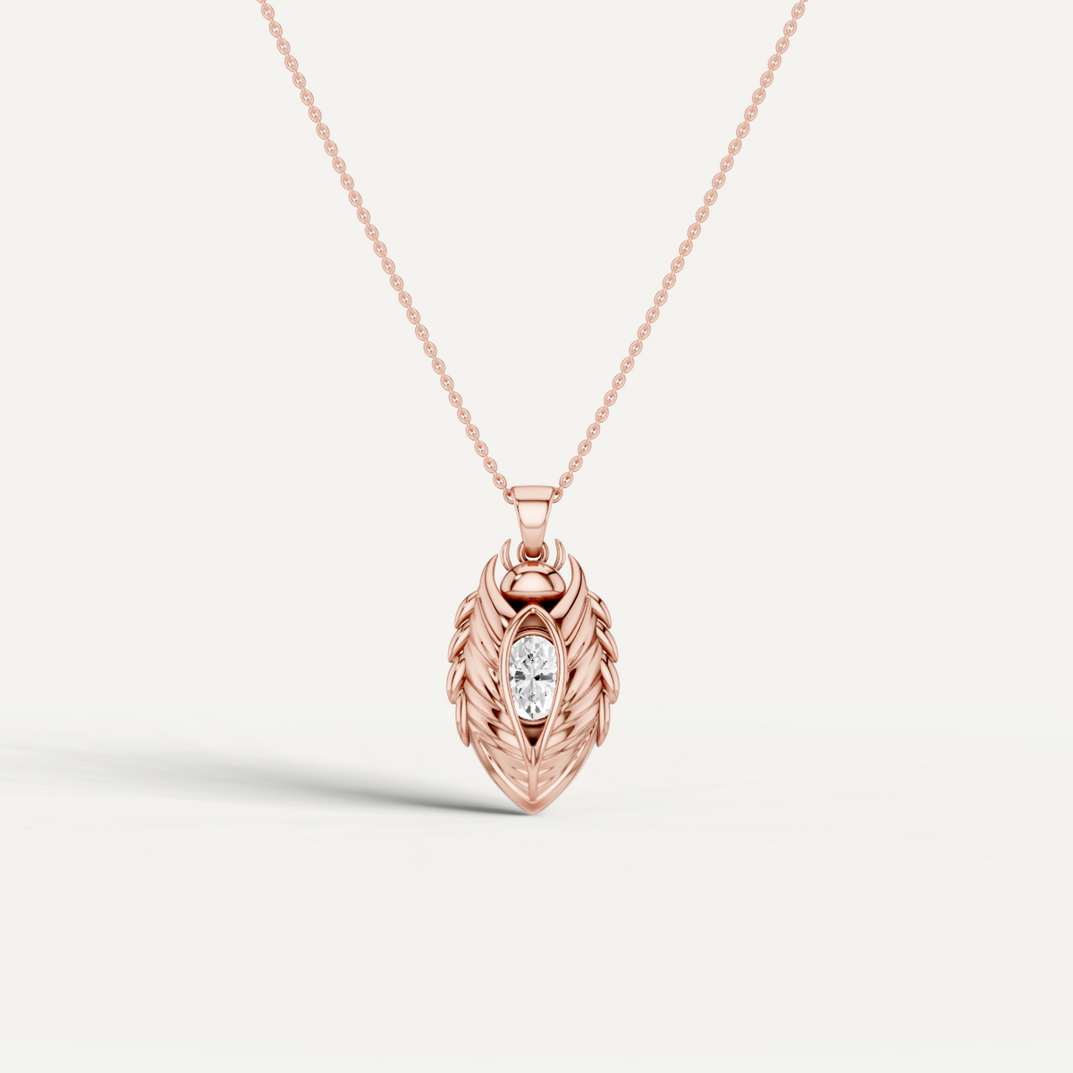Scarabyne, Scarab Pendant in 18K Rose Gold