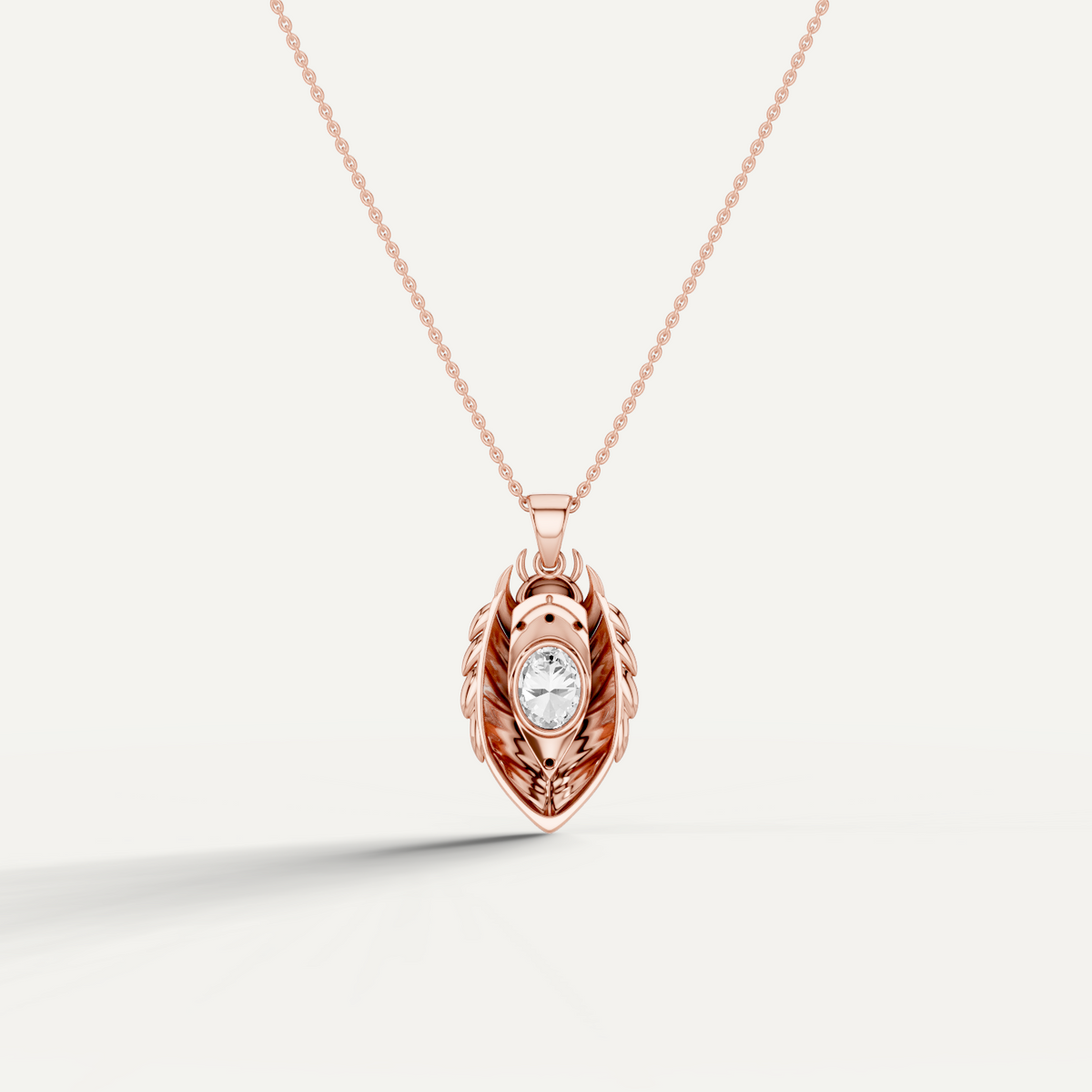 Scarabyne, Scarab Pendant in 18K Rose Gold