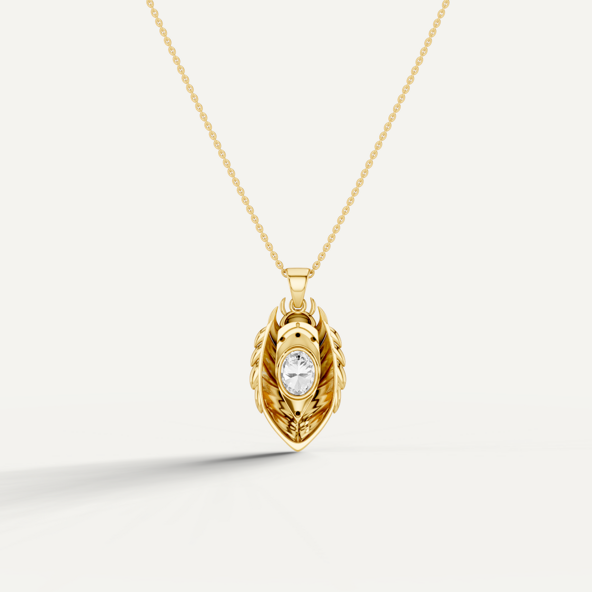 Scarabyne, Scarab Pendant in 18K Yellow Gold