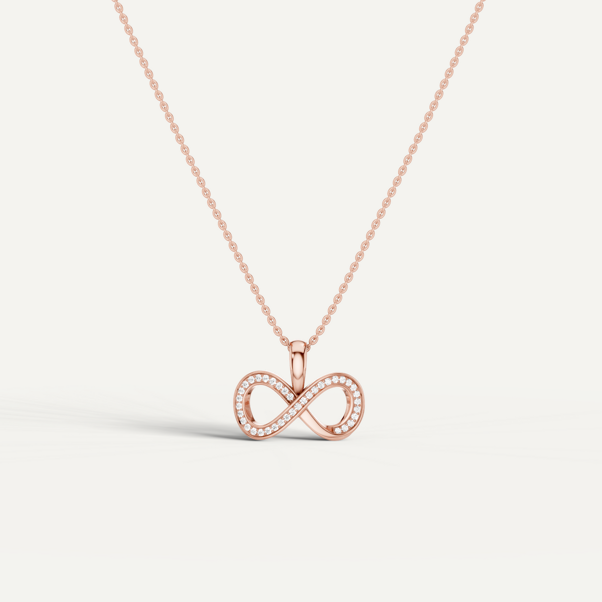 Infinitia, Infinity Pendant in 18K Rose Gold