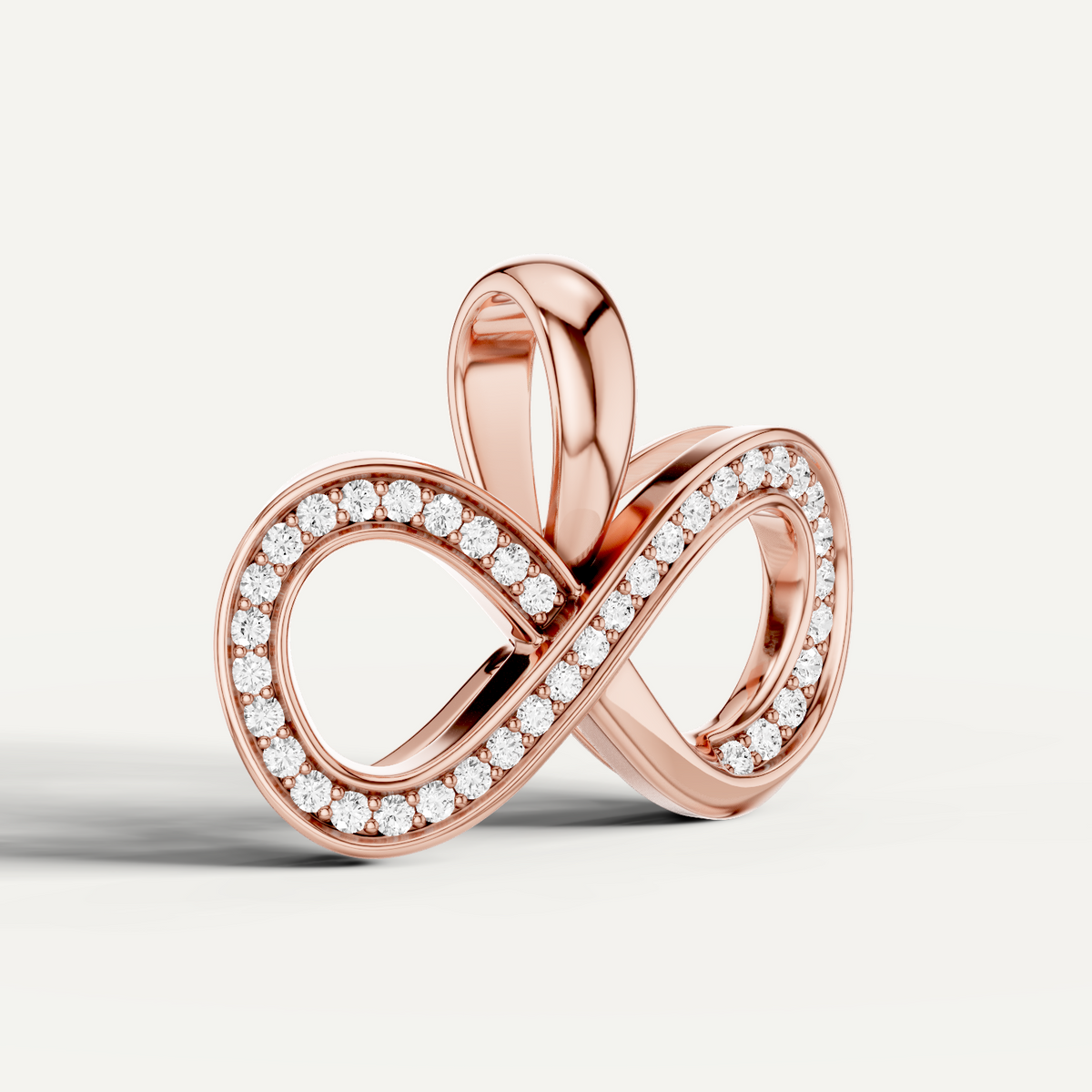 Infinitia, Infinity Pendant in 18K Rose Gold
