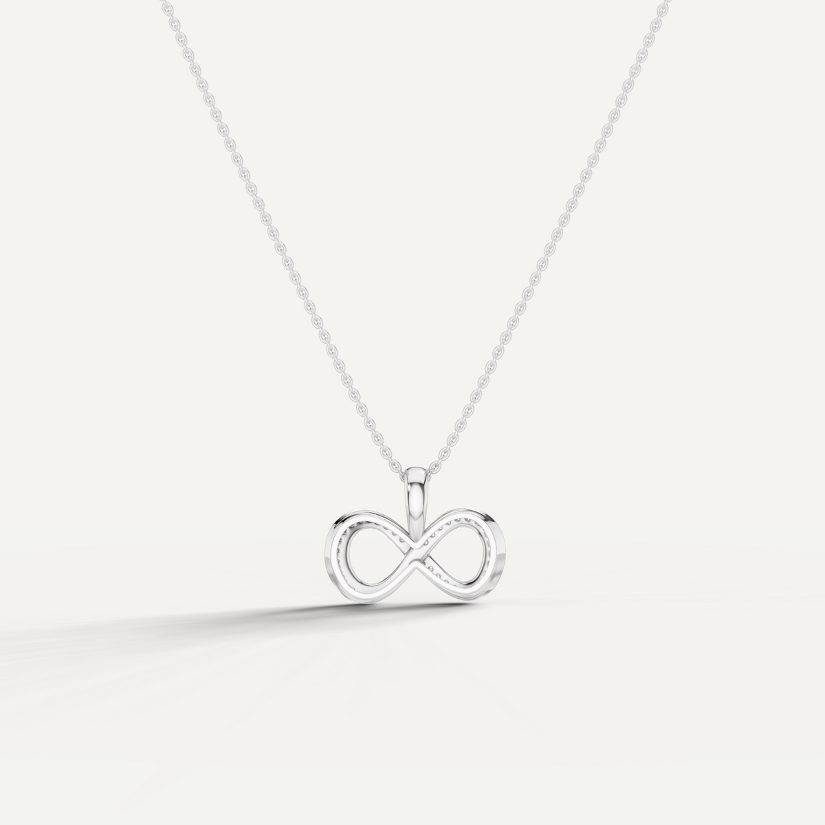 Infinitia, Infinity Pendant in 14K White Gold