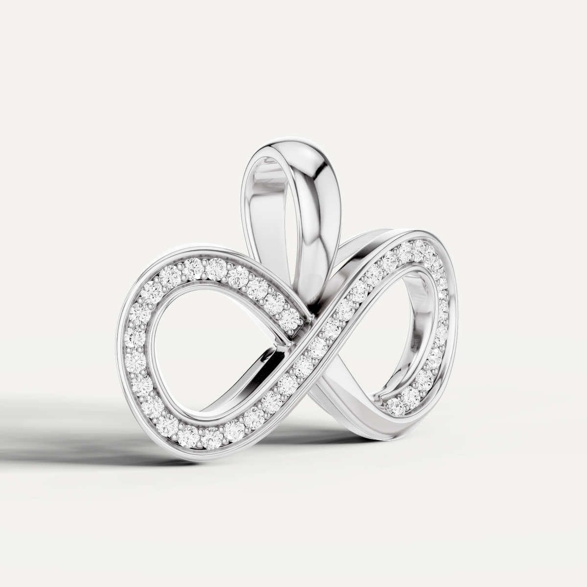 Infinitia, Infinity Pendant in 14K White Gold