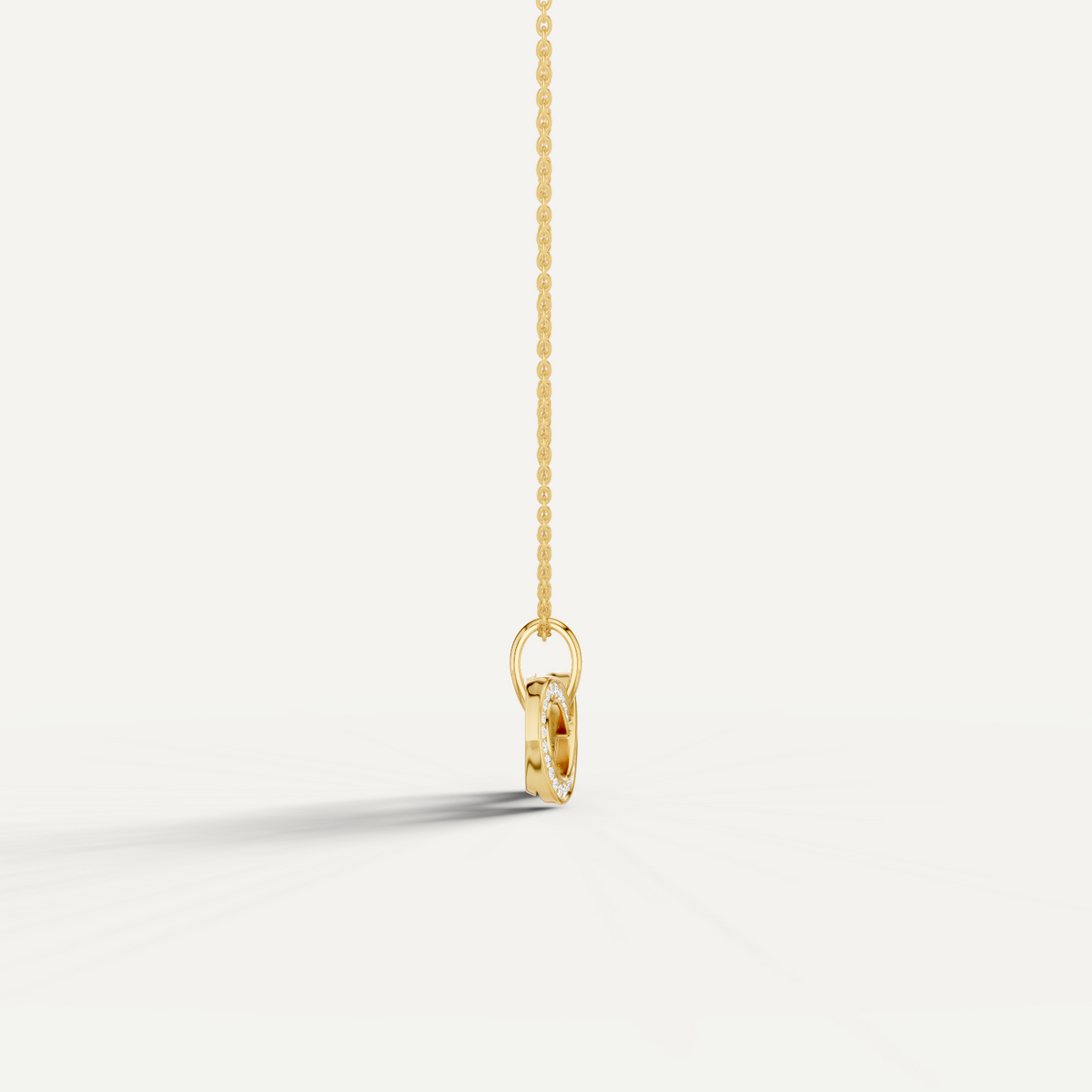 Infinitia, Infinity Pendant in 14K Yellow Gold
