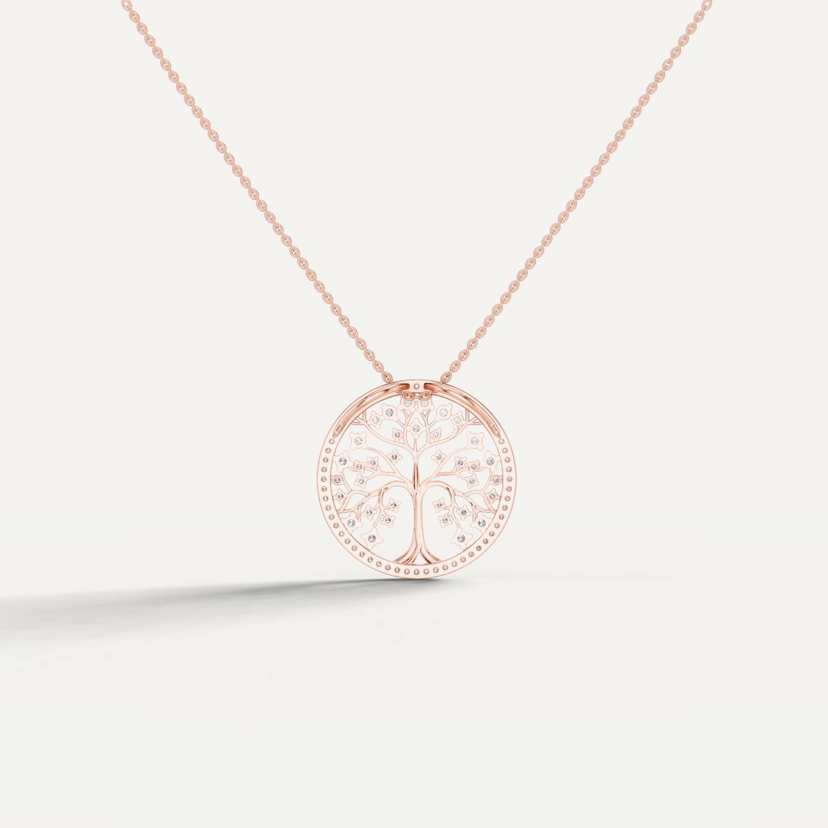 Arbora, Tree of Life Pendant in 18K Rose Gold