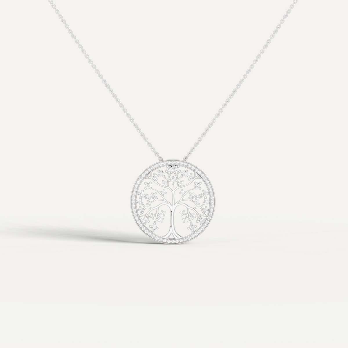 Arbora, Tree of Life Pendant in 14K White Gold