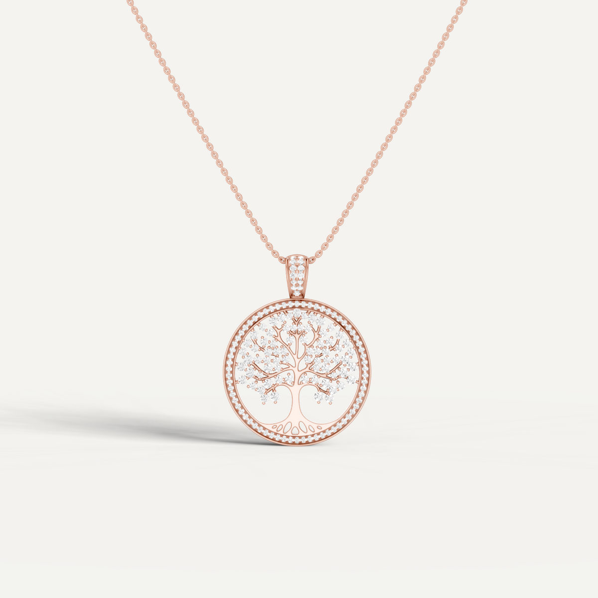 Vita, Tree of Life Pendant in 18K Rose Gold