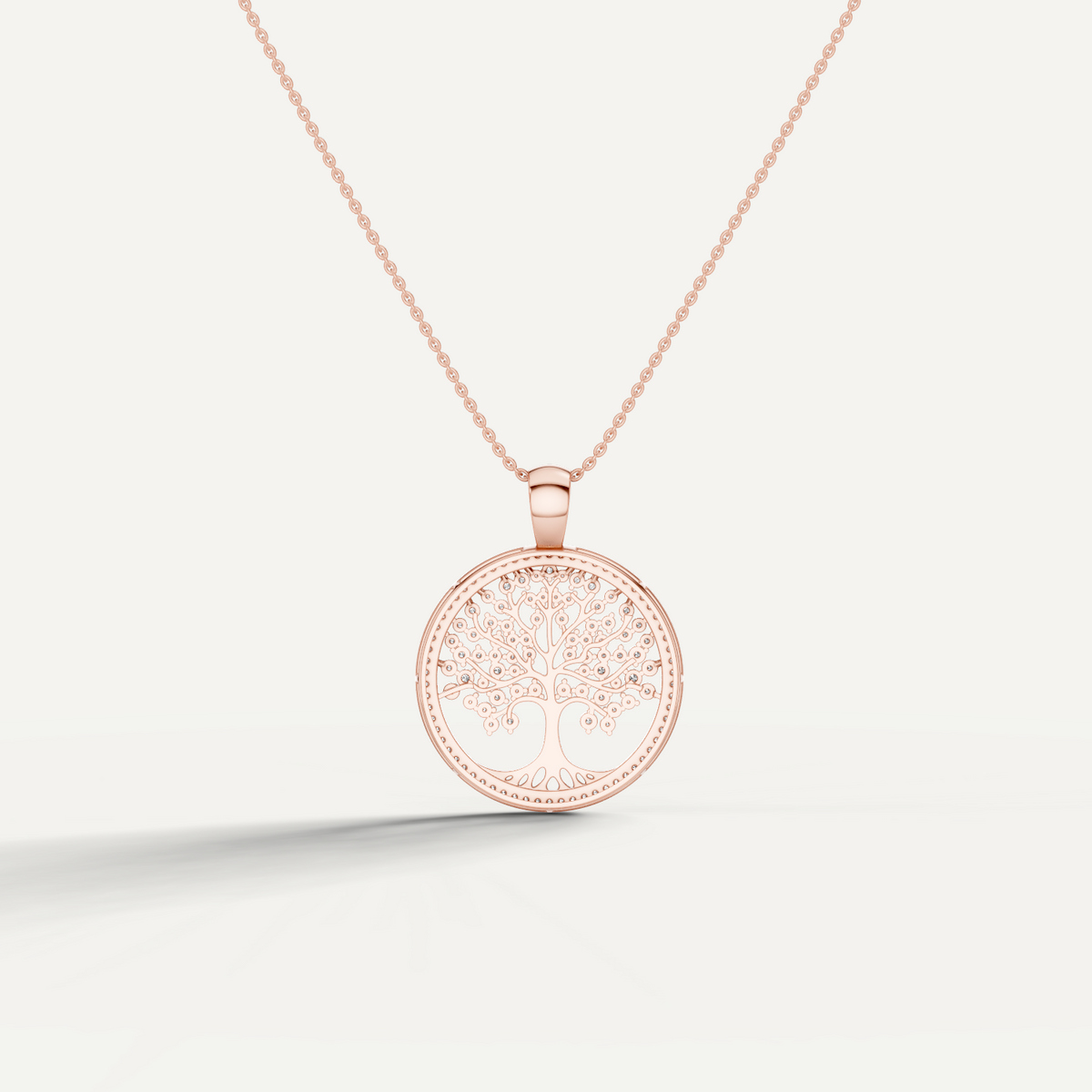 Vita, Tree of Life Pendant in 18K Rose Gold