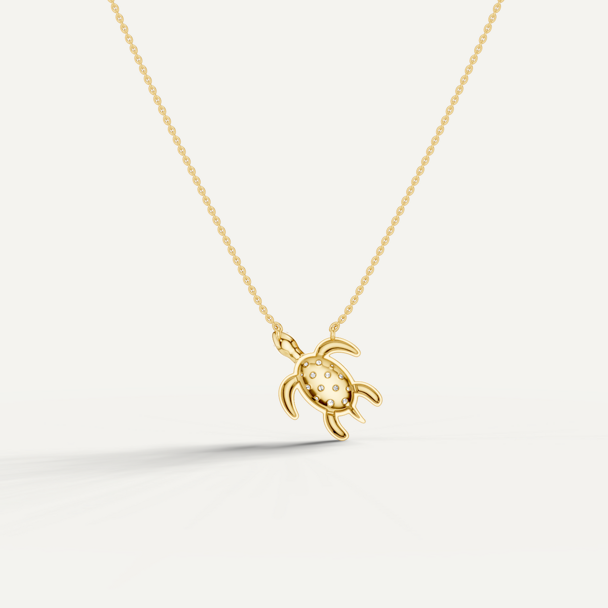 Chelone, Turtle Pendant in 18K Yellow Gold